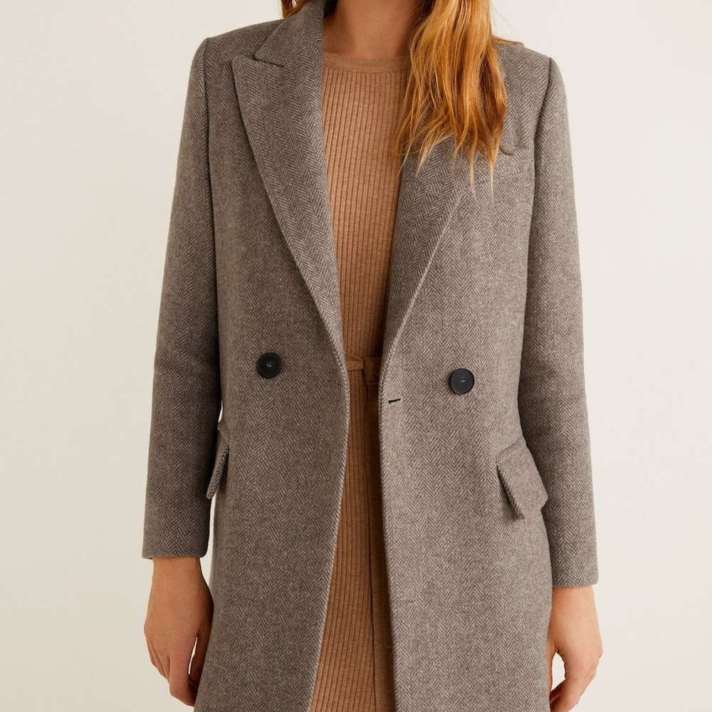 Mango Lapels Structured Coat